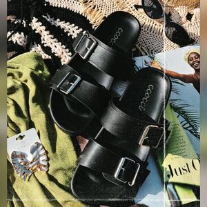🆕️The Josephine// Black double buckle slide